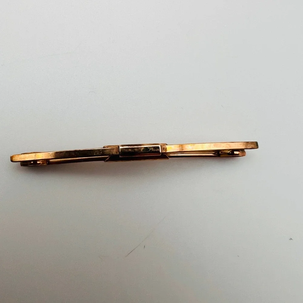 Swank Vintage Mens Collar Bar Gold Filled Curved Clip On Accessory